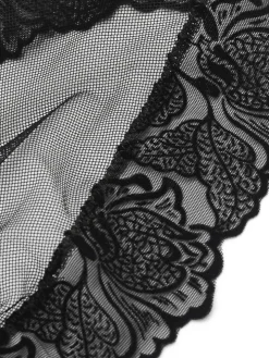 Langarm-Body TULIPE Tüll schwarz von Cadolle