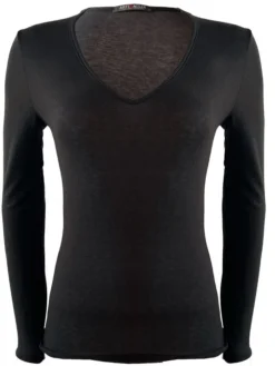 Langarmshirt schwarz von Artimaglia Voile mit Kaschmir