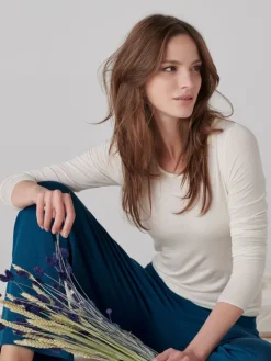 Langarmshirt von Oscalito  mit Modal und Kaschmir