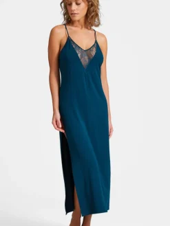 Langes Negligé LAZY DAYS von Aubade mit Modal und Seide