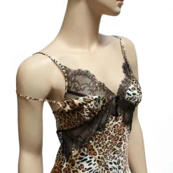 LAST PIECE Animal-Print Seiden-Negligé LEOPARD Größe XL 42 von Luna di Seta