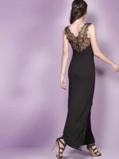 LAST PIECE Modal Nachtkleid AURORA schwarz von Escora Größe XS