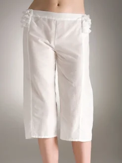 LAST PIECE Pyjama Hose ANGEL FLIRT Batist mit Seide beige Größe S von Suite B