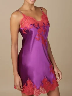 LAST PIECE Seidenneglige GEMMA No. 3 von Marjolaine violett Größe DE 34