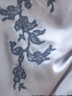 LAST PIECE Seidentop EGERIE mit Calais Spitze von Marjolaine sand Größe DE 36