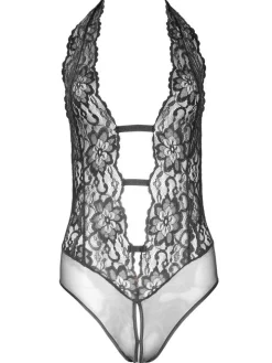 LAST PIECE Spitze Ouvert Body SELMA schwarz von Escora Größe 42