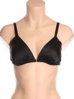 LAST PIECE Triangel BH FIDJI schwarz Größe DE 40 von Marjolaine mit Seide