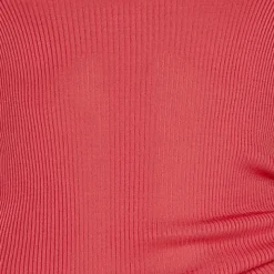 LAST PIECE T-Shirt gerippt Seide mit Spitze CURACAO von Gattina nur noch in rot Größe S