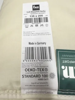 LAST SIZE f.a.n. Schafwolle Vierjahreszeitendecke DERBY 40° waschbar 135x200 cm