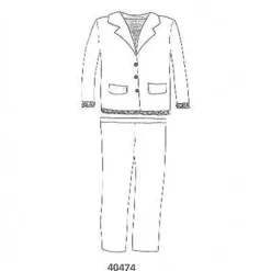 LAST SIZE Seide Schlafanzug SAKHALI mit Spitze rot Größe 38 von GATTINA