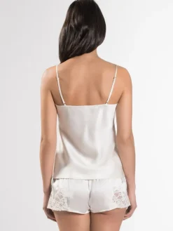 LAST SIZE Seide Top CRÉPUSCULE SATINÉ naturweiß Größe 36 Aubade