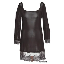 LAST SIZE Sleepshirt aus Seidenjersey PURE DE LUXE schwarz von Gattina Größe 44