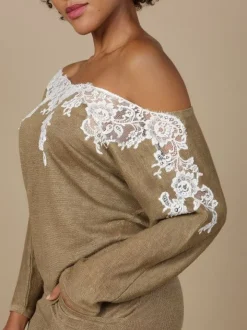 Leinen Pullover GLORIA No. 2 Spitze von Marjolaine