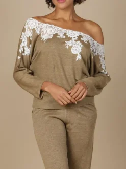 Leinen Pullover GLORIA No. 2 Spitze von Marjolaine