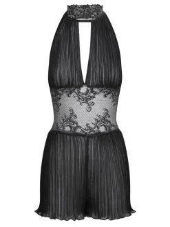 Lingerie Kleid Combishort Mozart Plissee schwarz von Cadolle