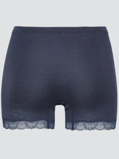 Merino Seide Panty 2703 mit Spitze in dunkelblau oder beige comazo|earth