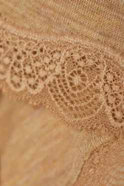 Merino Seide Panty 2703 mit Spitze in dunkelblau oder beige comazo|earth