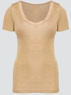 Merino Seide T-SHIRT 2703 mit Spitze comazo|earth