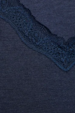 Merino Seide Unterhemd 2703 mit Spitze comazo|earth