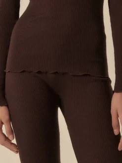 Merino Wolle-Seide Leggings gerippt von Oscalito