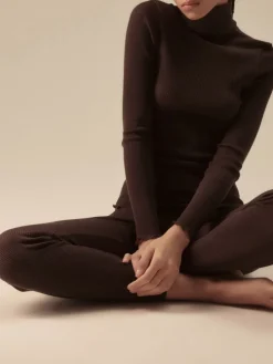 Merino Wolle-Seide Leggings gerippt von Oscalito