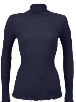 Merino-Seide ROLLKRAGEN SHIRT gerippt von Artimaglia