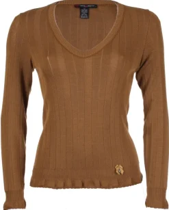 Merinowolle Seide LANGARM SHIRT breite Rippe von Artimaglia