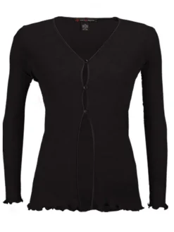 Merinowolle-Seide CARDIGAN gerippt von Artimaglia