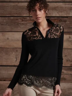 Merinowolle-Seide KRAGEN-SHIRT von Oscalito