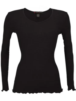 Merinowolle-Seide LANGARM SHIRT gerippt von Artimaglia