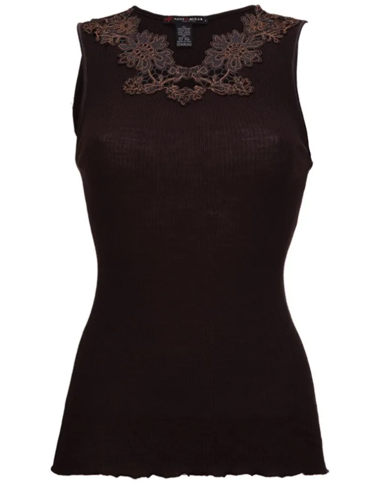 Merinowolle-Seide TOP gerippt von Artimaglia