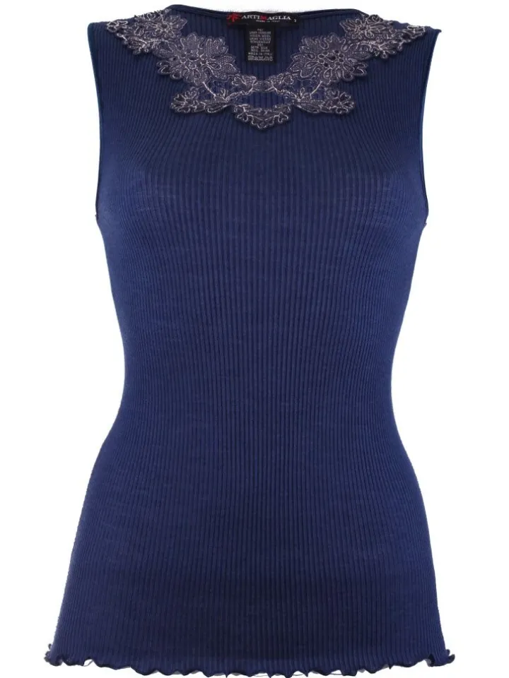 Merinowolle-Seide TOP gerippt von Artimaglia