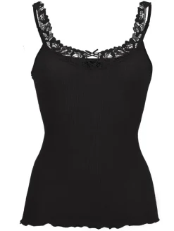 Merinowolle-Seide TRÄGER-TOP mit Spitze von Artimaglia