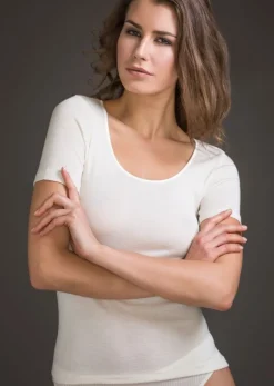 Merinowolle-Seide T-SHIRT von Artimaglia