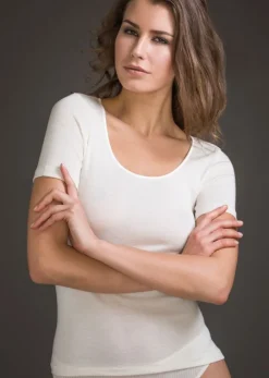 Merinowolle-Seide T-SHIRT von Artimaglia