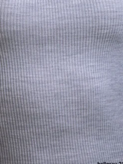 Merinowolle-Seide UNTERHEMD gerippt mit Spitze von Artimaglia