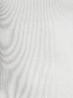 Merinowolle-Seide Unterhemd gerippt mit Spitze Basic von Oscalito