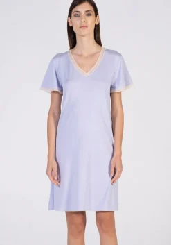 Modal Kurzarm Nachtshirt LAVANDA flieder kurz von Verdiani