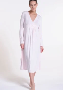 Modal Langarm Nachtkleid ANGEL No. 3 zart-rosé von Verdiani