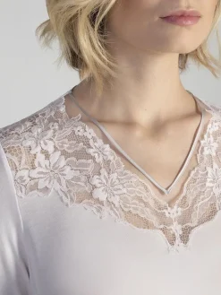 Modal Langarm Nachtkleid SNOW in weiss von Verdiani