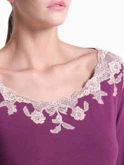 Modal Langarm Nachtkleid PRUGNA violett von Verdiani