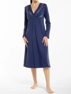 Modal langarm Nachtkleid GRETA blau von Verdiani