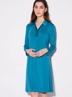 Modal Nachthemd PAVONE mit Seidenkragen von Chiara Fiorini