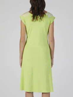 Modal Nachtkleid mit Spitze knielang KIWI grün von Verdiani