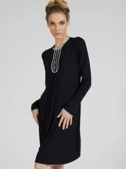 Modal Nachtkleid WKND No. 3 knielang schwarz-puder von Verdiani