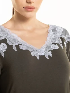 Modal Nachtshirt MIRABELLA oliv von Verdiani