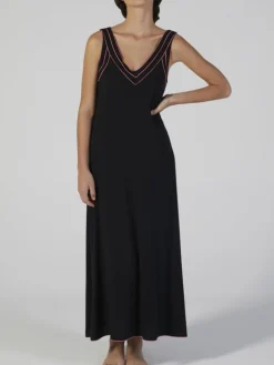 Modal Neglige lang schwarz-pink von Verdiani