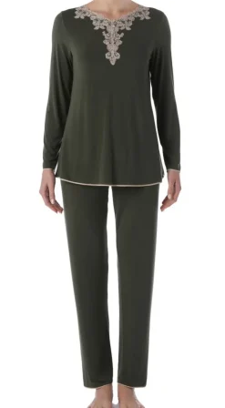 Modal Pyjama CHARLOTTE in olivgrün von Imec