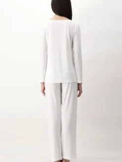 Modal Pyjama MACRAMÉ MODAL cremeweiß von Luna di Seta