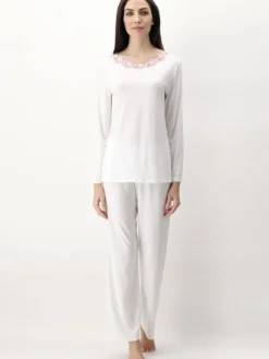 Modal Pyjama MACRAMÉ MODAL cremeweiß von Luna di Seta